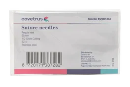Covetrus Agujas Sutura 1-2 Corte Sz 4 65 mm Ojo Regular 12 Unidades